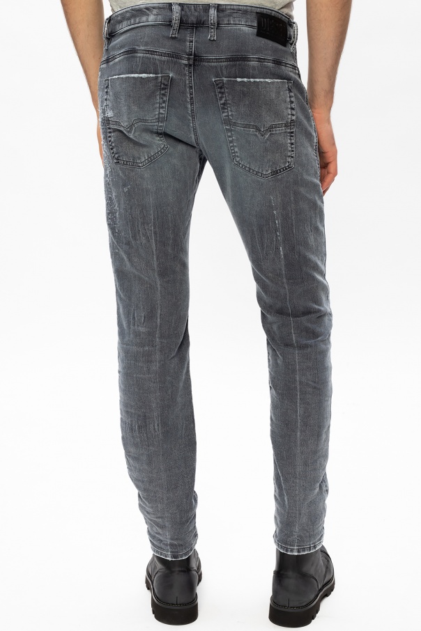 Men's Clothing | cut jeans - Diesel 'Krooley Jogg' raw | Svarta